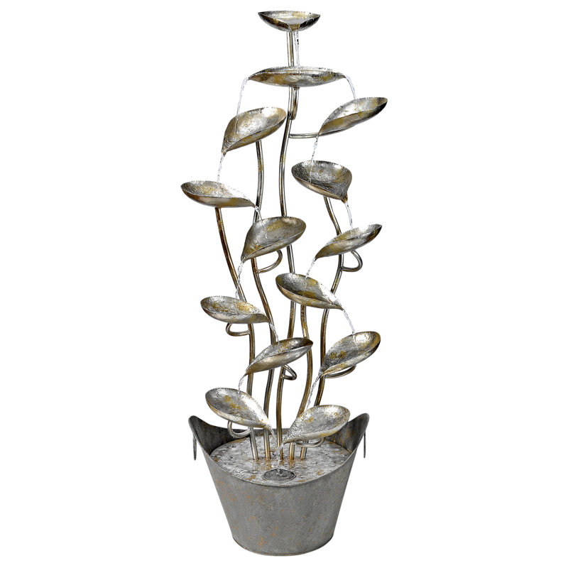 August Grove® Metal Leaves Cascading Fountain & Reviews Wayfair